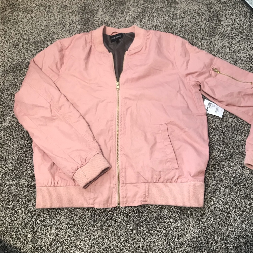 Charlotte Russe pink bomber jacket
